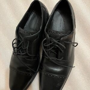 Cole Haan Ledley Grand Cap Toe Black Leather Oxfords